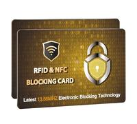 SaiTech IT RFID Blocking Cards Protect Your Entire Wallet, Purse, and Cards from NFC Contactless Theft Wallet for Men & Women- PL Golden, Golden, 2 Pcs Golden, Rf