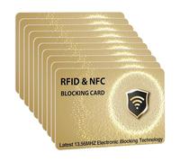 SaiTech IT RFID Blocking Cards Protect Your Entire Wallet, Purse, and Cards from NFC Contactless Theft Wallet for Men & Women - WG Golden, Golden, 10 Pcs Golden, Rf