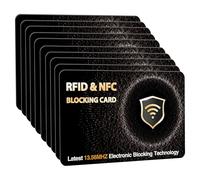 SaiTech IT RFID Blocking Cards Protect Your Entire Wallet, Purse, and Cards from NFC Contactless Theft Wallet for Men & Women - WG Black, Black, 10 Pcs Black, Rf