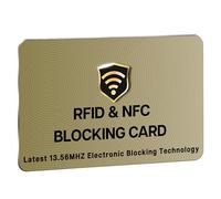 SaiTech IT RFID Cards One Card Protects Entire Wallet Purse For Men & Women, Contactless Bank Debit Credit Card Protector ID ATM Guard Card - Golden, Golden, 1 Pcs Golden, Rf