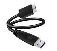SaiTech IT USB 3.0 Cable A to Micro B high Speed Upto 5 Gbps Data Transfer Cable for Portable External Hard Drive - (20cm), Black