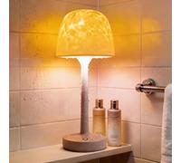 SAIWEYA Spa-Like Waterproof Bathroom Shower Lamp with 16 Color Ocean Wave Projector, 2-in-1 Rechargeable Shower Lamp with Touch & Remote Control, Cordless Night Light for Inside Shower