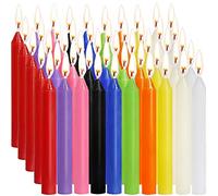 SaiXuan 100 Assorted Colors Spell Candles Small Dripless for Chimes, Magic, Congregation, Vigil Candlelight, Rituals, Party Decorations (10 Colors) 4 Inches Tall