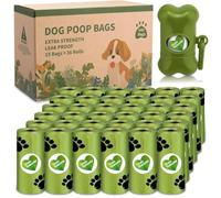 SaiXuan Dog Poo Bags-540 Bags 36 Rolls with 1 Dispenser-Dog Waste Bags,Heavy Duty Dog Poo Bags,Leak-Proof,Bags(Green)