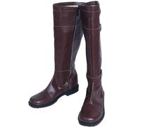 SAIYAJED Adult Men Jedi Boots Anakin Skywalker Obi Wan Kenobi Cosplay Leather Boots Kylo Ren Luke Knee High Halloween Costume Shoes, Obi Wan Kenobi, 9.5