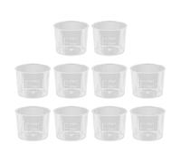 Saiyana 10 Pack 15ml Graduated Clear Plastic Measuring Cups Practical Experimental Tools for Mixing Paint Pigments Epoxy Resins Measuring Spoons Measuring Spoons