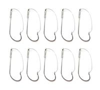 Saiyana 10Pcs Sharply Weedless Fishings Hook Wackys Rig Hook Long Neck Hook Replacement For Freshwater And Saltwater Fishings AntiHanging Bottom Mouthguard Fishes Hook