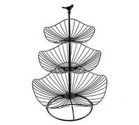 Saiyana 3-Tier Metal Fruit Basket Wrought Iron Fruits Stand Holder Countertop Basket Storage for Kitchen