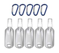 Saiyana 5Pcs 60ml Reusable Portable Size Spray Bottle Hand Travel Small Size Holder Hook Keychain For Spray Bottles For Hand Bulk