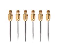 Saiyana 6 Pieces Professional Replaceable Steel Tip 2BA Thread Darts Needle Accessory Steel Tips Points Silver Golden Darts Shafts Aluminum Long