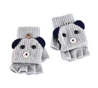 Saiyana Children Half Finger Gloves With Knitted Gloves Cartoon Dog Gloves For Kids Fingerless Winter Warm Mittens Knitted Gloves Fingerless Cartoon Dog Gloves
