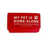 Saiyana Dog Are Home Alone Alert Card & Key With Contact Call Cards Pet Contact Keychain Key Keychain