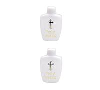 Saiyana Home Decor,Catholic Bottle Empty Holy Water Bottles 60ml Catholic Christian Holy Water Bottle Gold for Cross Holds Lourdes Water