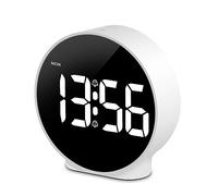 Saiyana LED Digital Clock Bedroom Round Table Clock With Snooze Calendar 12/24H Week Digital Bedroom Clock Powered Convenient Bedside Clock
