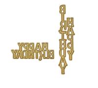 Saiyana Letter Happy Birthday Cutting Dies Stencils Scrapbook Album Card Embossing Craft Die Cut Shapes