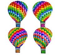 Saiyana Metal Hot Air Balloon Wall Decor Wall Sculpture For Balcony Colorful Wall Decor For Living Room Bathroom Bedroom Metal Wall Sculptures For Bedroom Outside Home Decor Living Room