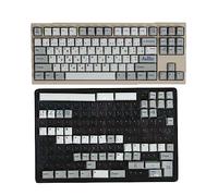 Saiyana Replacement Keycaps CherryProfile Retro Keycap Set For 61/64/68/78/84/87/96/98/104/108 Layout Mechanical Keyboards Vintage Keycap ThermalSublimation Retro Greek Gray Keycaps CherryProfile