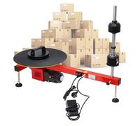 SAIYERUS Electric Stretch Film Wrapping Bench,Film Dispenser Wrap Machine,Heavy Duty Film Wrapper Table Pallet Box Shrink 40cm Turntable,for 20-70cm Film,for Express Stations,Logistics Centers,220V