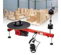 SAIYERUS ElectricTable Stretch Film Dispenser, Electric Stretch Film Packing Machine, Cling Film Dispenser for Stretch Film Wrap Roll Within 70cm, Electric Pallet Wrapping Machine, 40cm Turntable