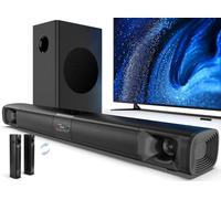 Saiyin 100W Detachable Sound Bar for TV with Subwoofer, Adjustable Bass