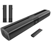 Saiyin Sound Bar for Smart TV, 2 in 1 Detachable Home Audio Soundbar Speaker,20” Sound Bar for TV with Optical/AUX/HDMI-ARC/Bluetooth Connection for PC/Gaming/Projectors, Wall Mountable