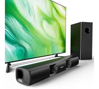 Saiyin Sound Bar for Smart TV, 90W Compact Soundbar Speaker with Subwoofer, 2.1Channel Home Theater Surround Sound System with Crisp Vocals and Deep Bass for TV PC Projector