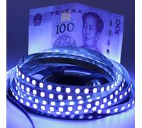 saiyuchen 12V UV Ultraviolet 395-405nm LED Strip Black Light 5050 2835 SMD 60LED/m 120LED/m Waterproof Tape Lamp for DJ Fluorescent Party (2835 600led 5m, IP65 Waterproof)