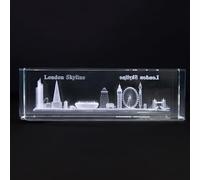 SAJAK 3D London Skyline Crystal Glass Ornament - Laser Engraved Quartz Collectible Gift for Home Decor, Office, Wedding, Anniversary & Party Keepsake