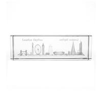 SAJAK 3D London Skyline Crystal Glass Ornament Medium - Laser Engraved K9 Quartz Paperweight, Collectible London Souvenir Gift for Home, Office, Wedding & Anniversary