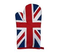 SAJAK Union Jack Flag Oven Mitt Gloves - Heat Resistant, Maximum Heat Protection, 100% Cotton Kitchen Accessories for Cooking, Baking, BBQ, Grill, for Chefs, Home Cooks, and British Decor