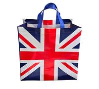 SAJAK Union Jack Tote Bag - British Flag Large Reusable Shopping Bag (40cm) - Eco-Friendly & Durable for Groceries, Travel, Souvenirs, Gifts & UK Party Decorations