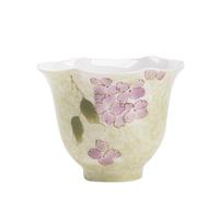SAJMAKUWLA Tea Cup Underglaze Pure Hand-Painted Hydrangea Teacup Host Flower Mouth Ceramic Set Soaking Container