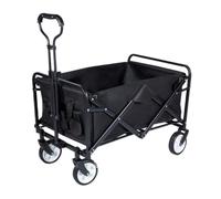 SAJMN Beach trolley Cart Outdoor Camper Folding Picnic Cart Camping Cart Household Foldable Cargo Tool Cart Portable Outdoor Cart Outdoor Carts(Black)