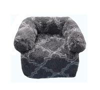 SAJMN Dog Bed Pet Bed Mat Sofa Dog Bed Quartet Pad Blanket Lattice Cushion Rug Warm Cat Bed Mat Couches Floor Protector(Gray White,W80CMxL100CMxOD105CM)