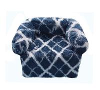 SAJMN Dog Bed Pet Bed Mat Sofa Dog Bed Quartet Pad Blanket Lattice Cushion Rug Warm Cat Bed Mat Couches Floor Protector(Navy Blue,W50CMxL70CMxOD75CM)