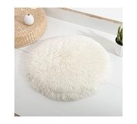 SAJMN Dog Bed Pet Bed Pet Sleeping Bed For Dog Cat Fluffy Plush Pets Cushion For Puppy Teddy Soft Warm Cat Basket Dog(White,Diameter 50 cm)