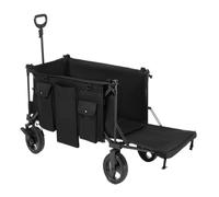 SAJMN Outdoor Trolley Camper Trailer Gathering Camper Outdoor Picnic Cart Portable Trailer Camping Cart Foldable Outdoor Cart Trolley(B)