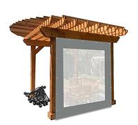 SAJMN Waterproof Clear Tarp Panel with Grommets, Heavy Duty Weatherproof Partition Curtains for Pergola, Porch, Gazebo, Great for Garden Privacy