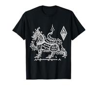 Sak Yant Singha Lion Tattoo Ki Lane Thailand Power Yantra T-Shirt