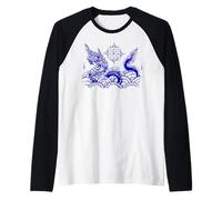 Sak Yant Tattoo Naga Serpent Protection Love Thailand Yantra Raglan Baseball Tee
