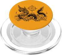 Sak Yant Tattoo Naga Serpent Protection Love Yantra Thailand PopSockets PopGrip for MagSafe