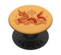 Sak Yant Tattoo Naga Serpent Protection Thailand Love Yantra PopSockets Adhesive PopGrip