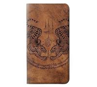 Sak Yant Twin Tiger PU Leather Flip Case Cover For Samsung Galaxy A6 (2018)