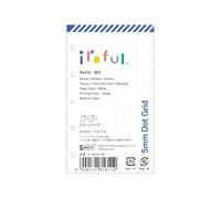 SAKAE PI-M5R-DW Technical Paper Notebook, Refill, M5, 0.2 inch (5 mm) Dots, Irofur, 2.6 oz (75 g) / m2, Paper Paper, 50 Sheets