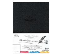SAKAEテクニカルペーパー Tomoe River FP (52g/m2) Notebook by SANZEN, 5.85" x 8.27", 368 Pages (184-Sheet), Hard Cover, 5mm Dotted, Thread-Bound, White (SR-A5DBW)