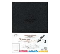 SAKAEテクニカルペーパー Tomoe River FP (52g/m2) Notebook by SANZEN, 5.85" x 8.27", 368 Pages (184-Sheet), Hard Cover, 5mm Squared, Thread-Bound, White (SR-A5HBW)
