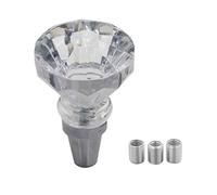 Sakali Crystal Diamond Shape Car Gear Stick Shift Shifter Knob Universal fit for Most Manual Transmission or Automatic Transmission Without Lock Button, Activated Multi-Color LED Light Illuminated