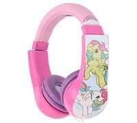 Sakar My Little Pony 30357 Kid Safe Over the Ear Cushioned Headphone w/Volume Limiter, 3.5MM Stereo Jack Pink Rainbow Horses Equestrian, Full Range Stereo Sound, (Styles may vary), Pink