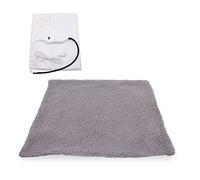 Sakar Pet Genius Heated Dog Cat Bed with Removable Cover, Double-Sided Puppy Bed for Winter and Summer, Dirt-Resistant and Non-Slip Bottom, Brown and White (PET603)