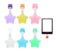SAKDWUR 7Pcs Kindle Dust Plug Charm - Dust Plug Charm Type C, Cute Star Glow in the Dark Design Compatible with Type C Charging Port, Dust Plug Accessories for Readers Book Lover Women Men